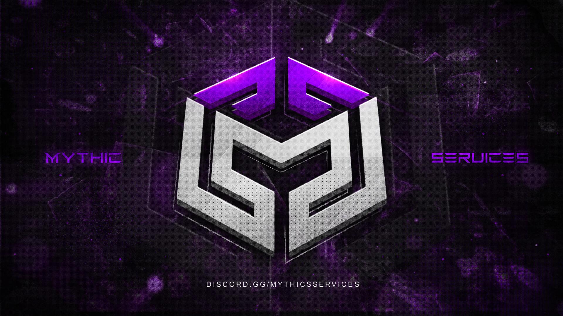 Discovery splash banner for Mythic Services Discord server