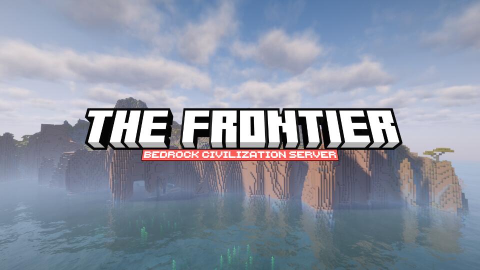 Discovery splash banner for The Frontier MC Discord server