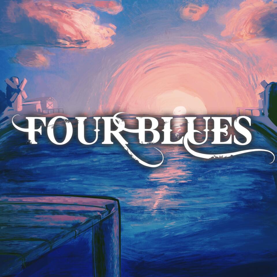 Discovery splash banner for FOUR BLUES Discord server