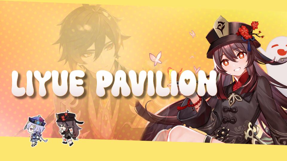 Discovery splash banner for Liyue Pavilion ♡ Genshin Impact Discord server