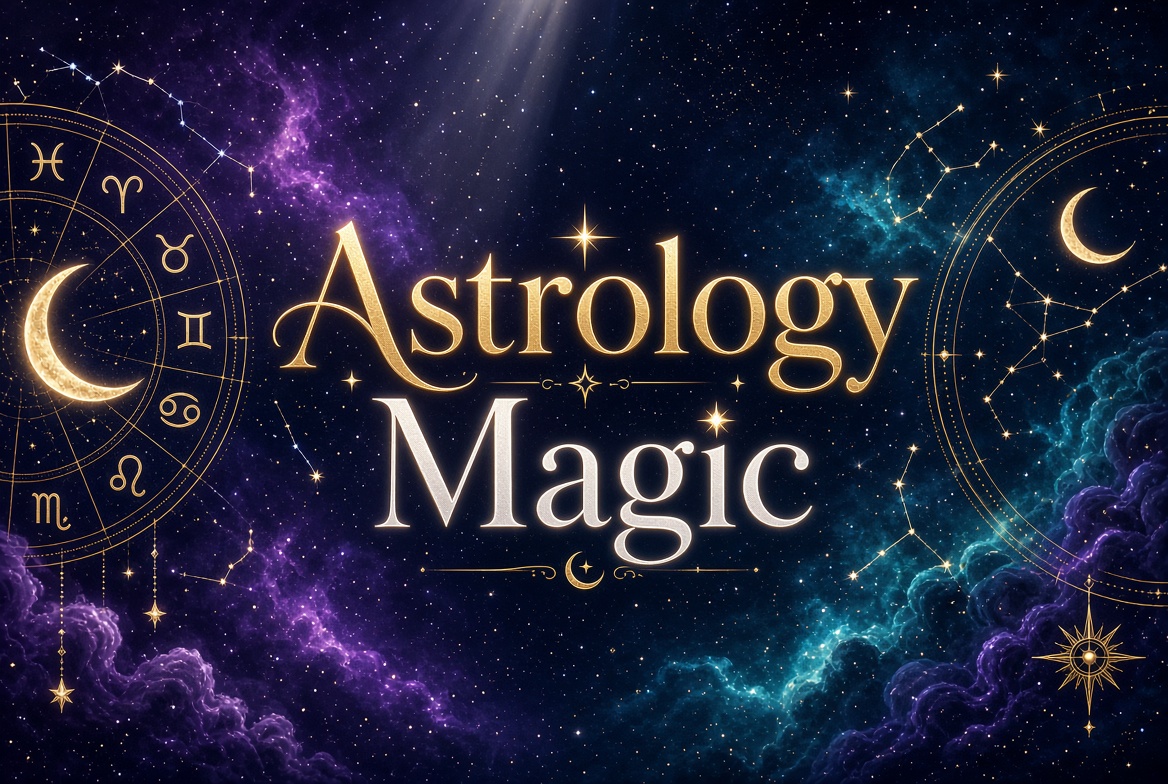 Discovery splash banner for Astrology Magic 🌌 Discord server