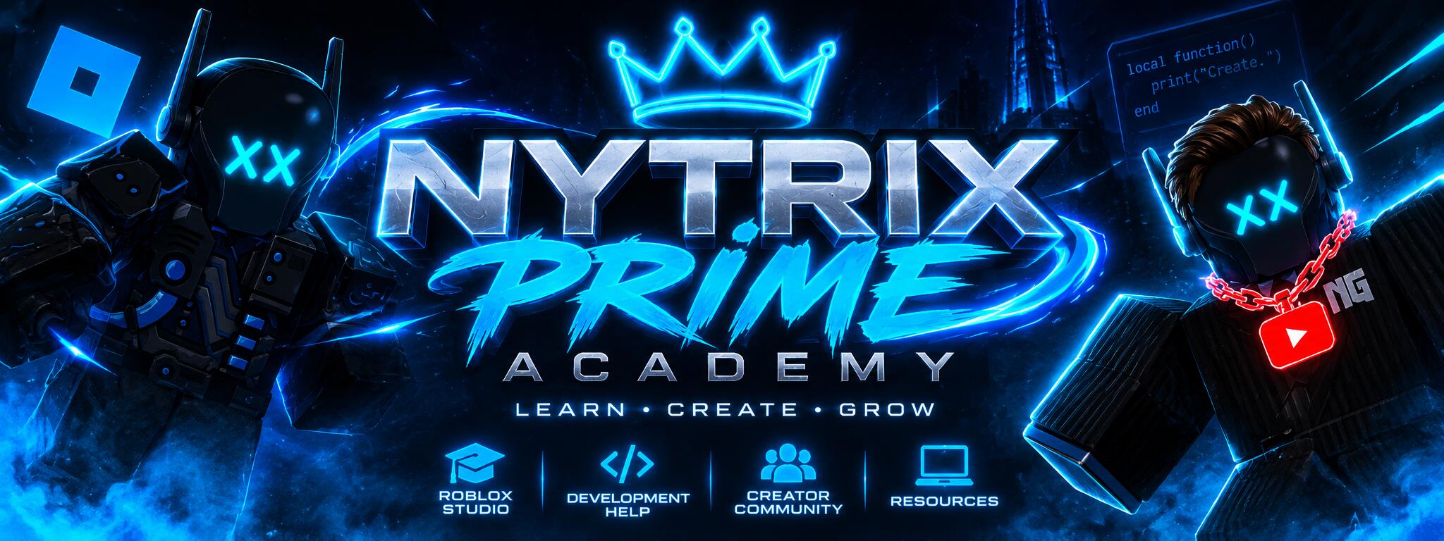 Discovery splash banner for 🏆 Nytrix Prime Academy Discord server