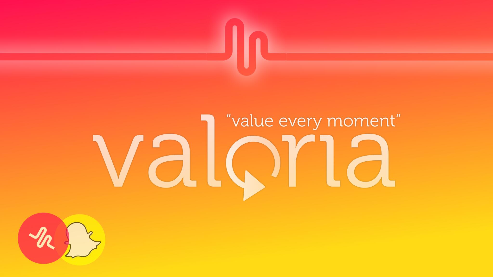 Discovery splash banner for Valoria - musical.ly, live.ly and Old Snapchat Revival! Discord server