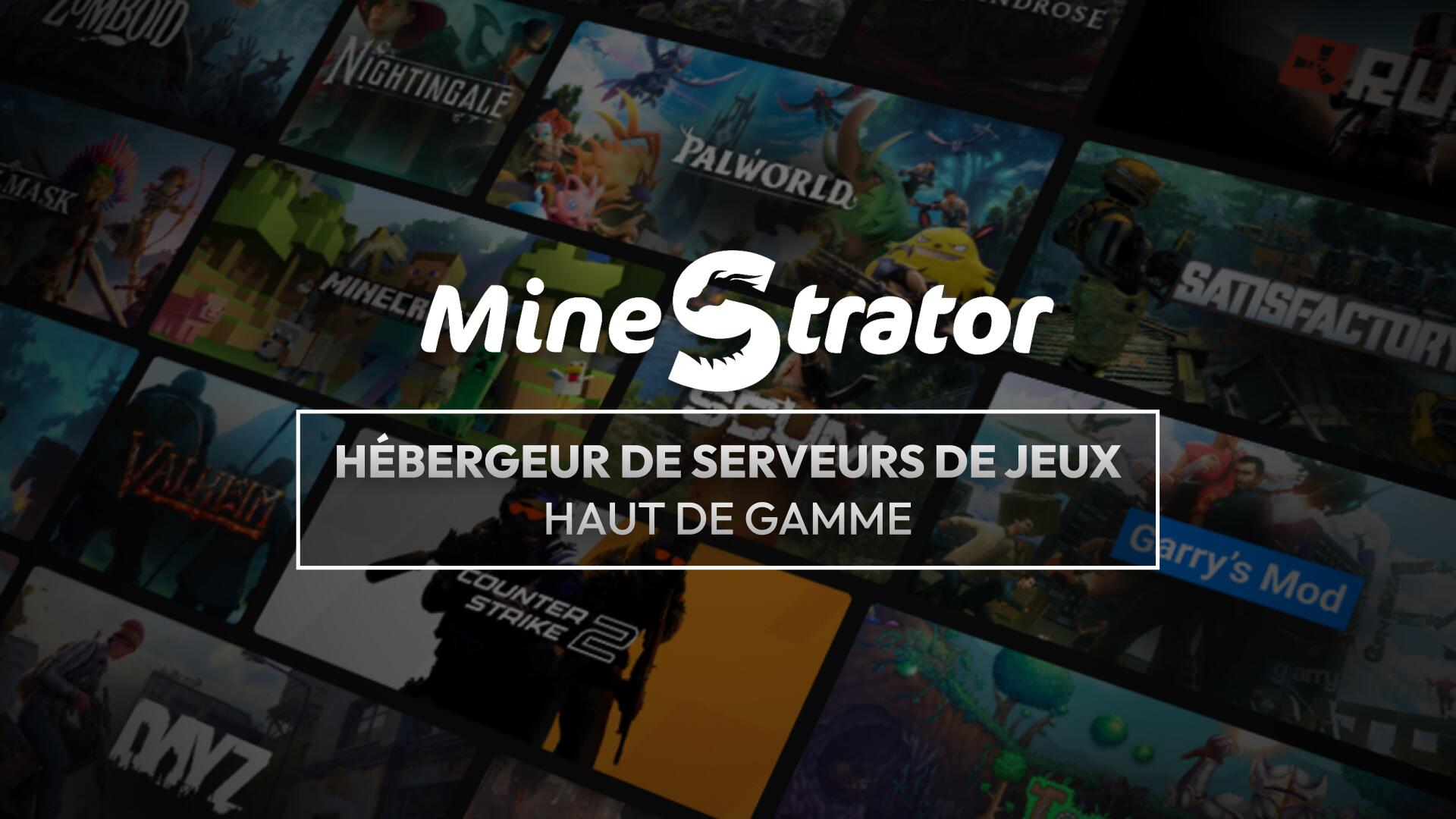 Discovery splash banner for MineStrator.com Discord server