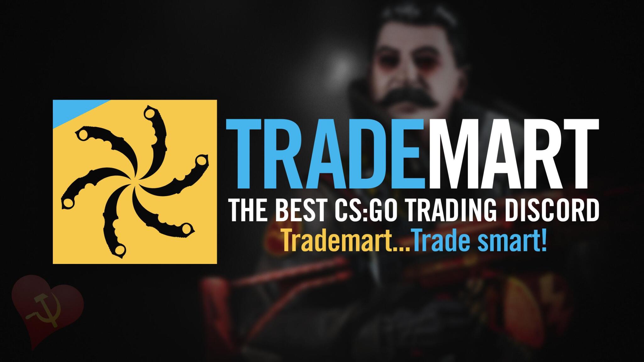 Discovery splash banner for Trademart Discord server