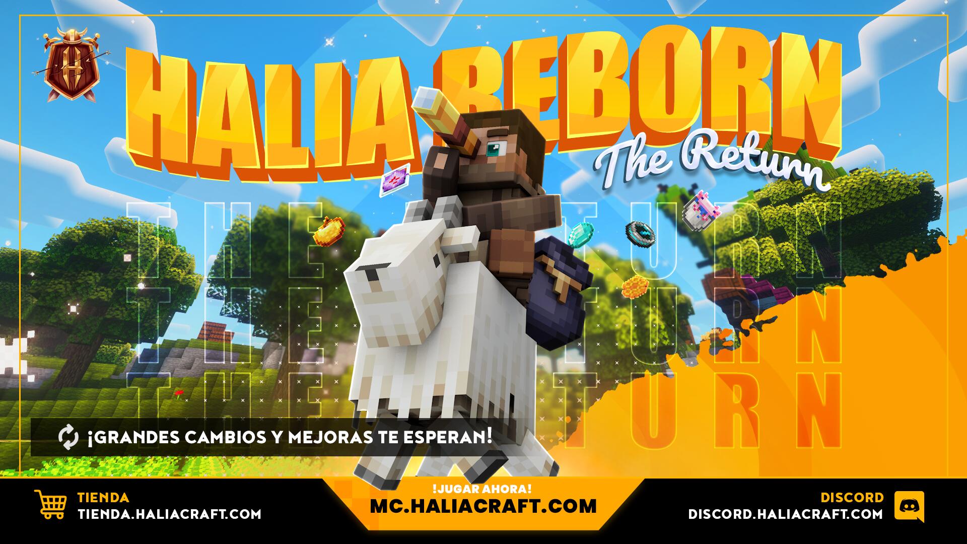 Discovery splash banner for 馃徆HaliaCraft Network | Servidor de Minecraft Discord server
