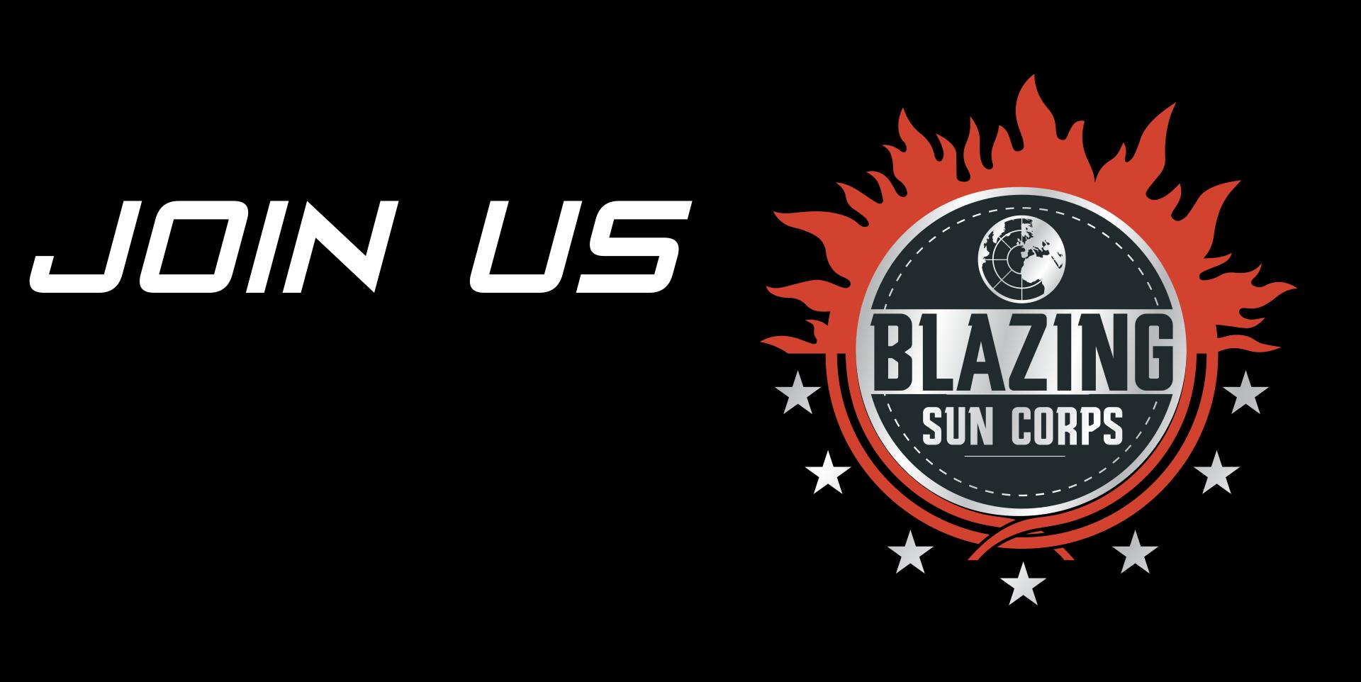 Discovery splash banner for Blazing Sun Corps Discord server