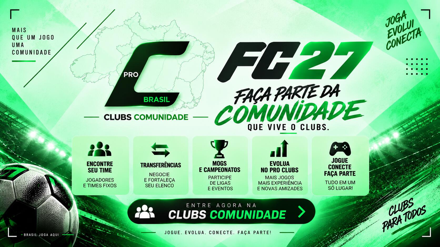 Discovery splash banner for EA FC Clubs Comunidade 🇧🇷 Discord server