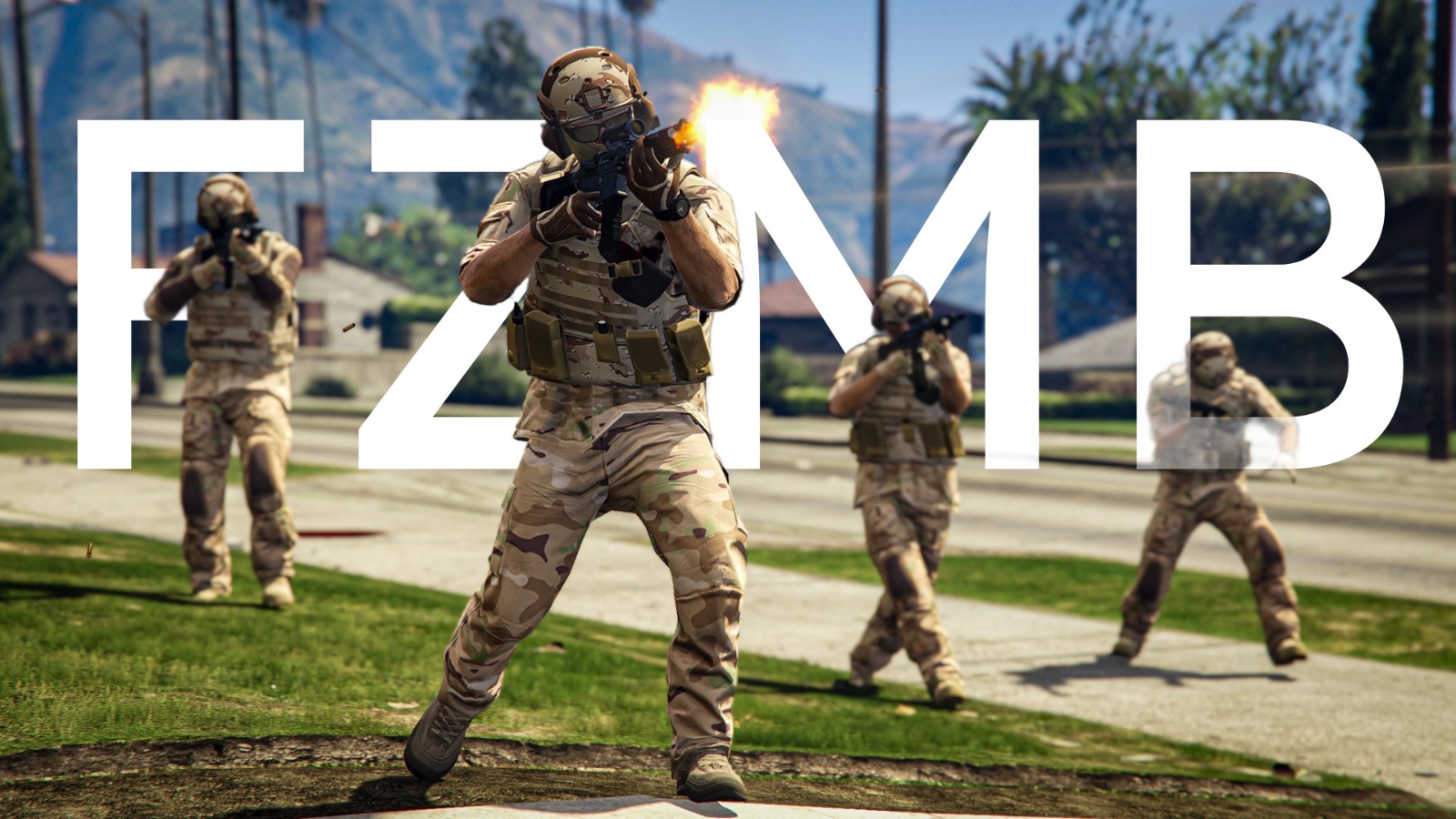 Discovery splash banner for Fort Zancudo Military Base Discord server
