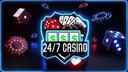 Discovery splash banner for 24/7 Casino Discord server