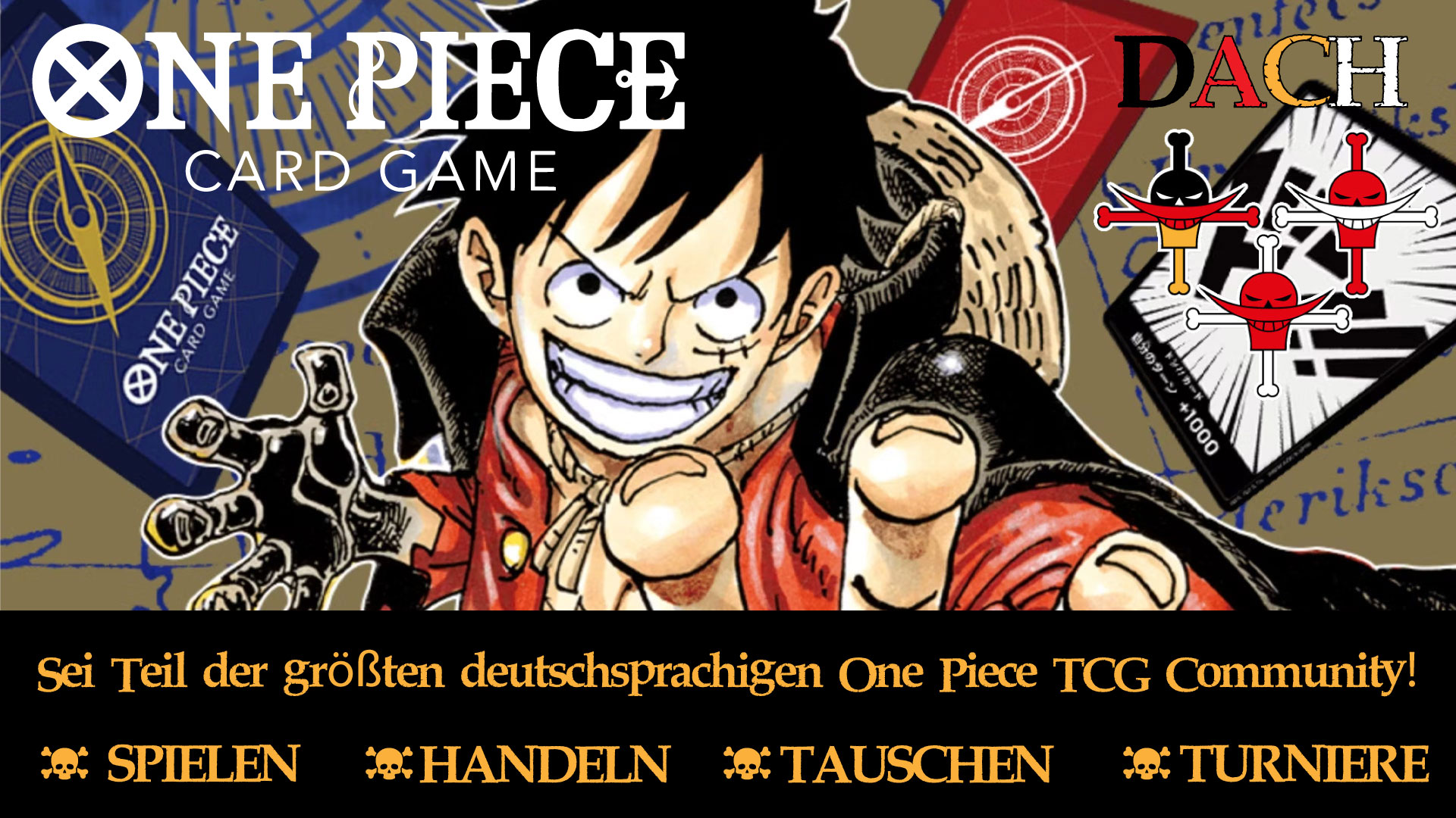 Discovery splash banner for One Piece TCG DACH Discord server